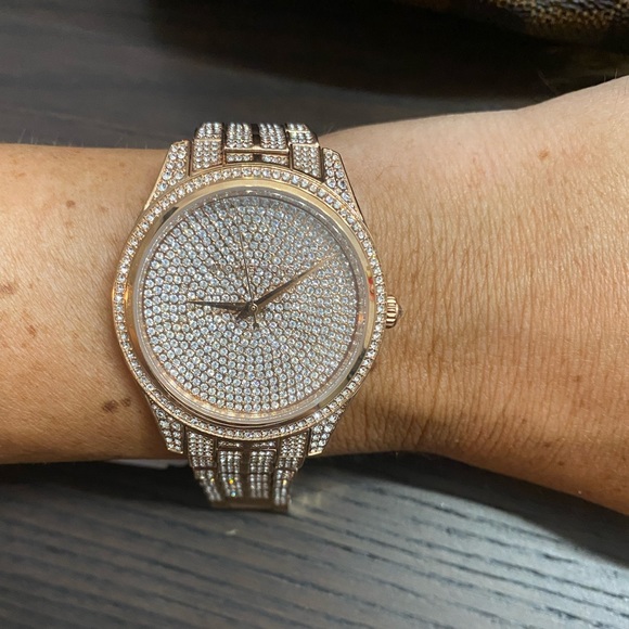 Michael Kors Lauryn MK3931 Rose Gold Pave Watch - Picture 7 of 7